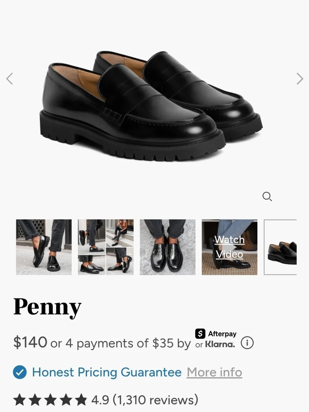 Thursday Boot Company Black Patent Leather Penny Loafers